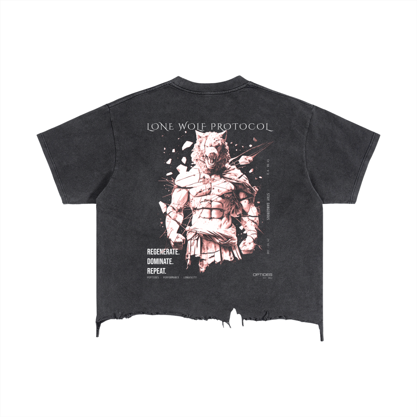 LONE WOLF PROTOCOL Distressed T-Shirt