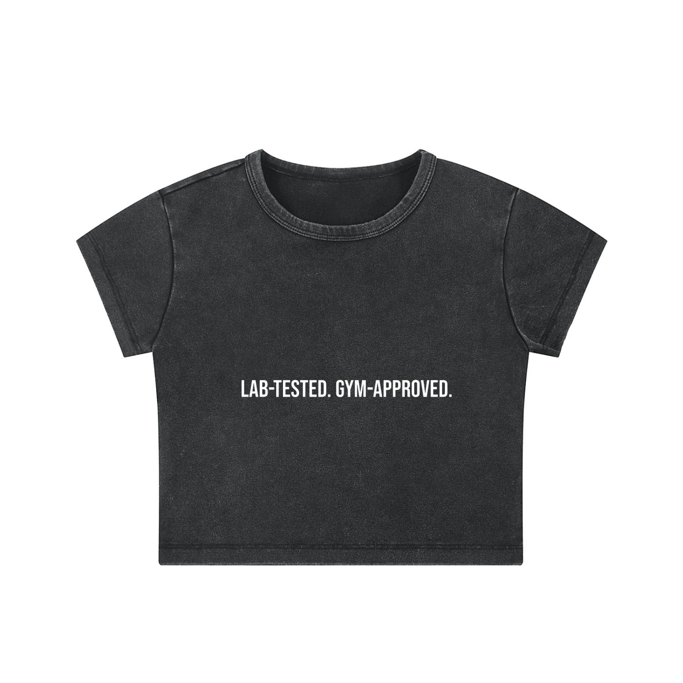LAB TESTED- GYM APPROVED -Snow Washed Crop Top