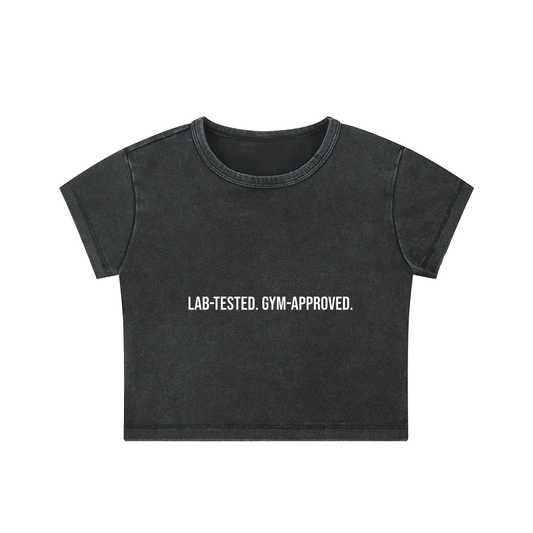 LAB TESTED- GYM APPROVED -Snow Washed Crop Top