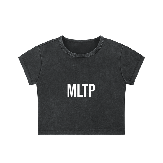 MLTP - MOMMI LIKE TO PARTI -Snow Washed Crop Top