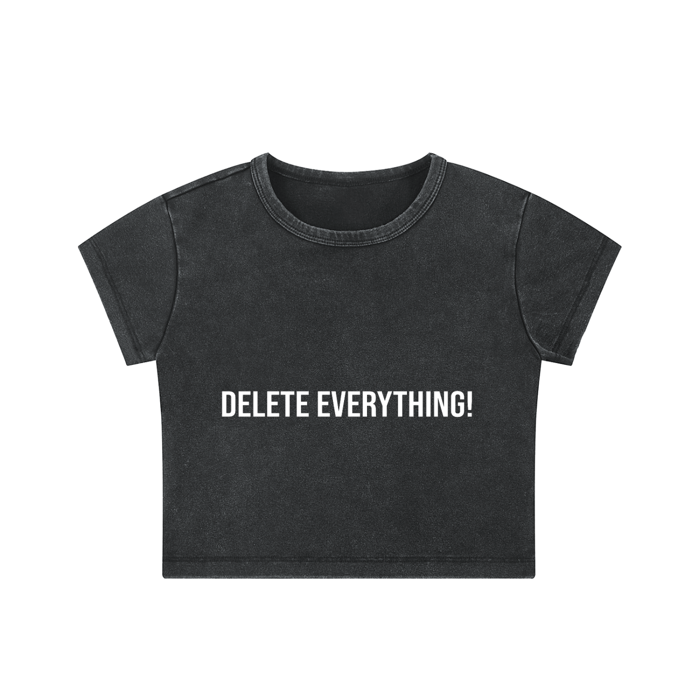 DELETE EVERYTHING - Snow Washed Crop Top
