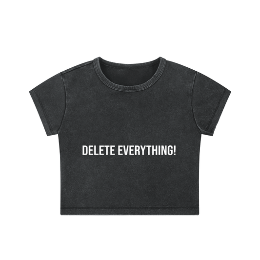 DELETE EVERYTHING - Snow Washed Crop Top